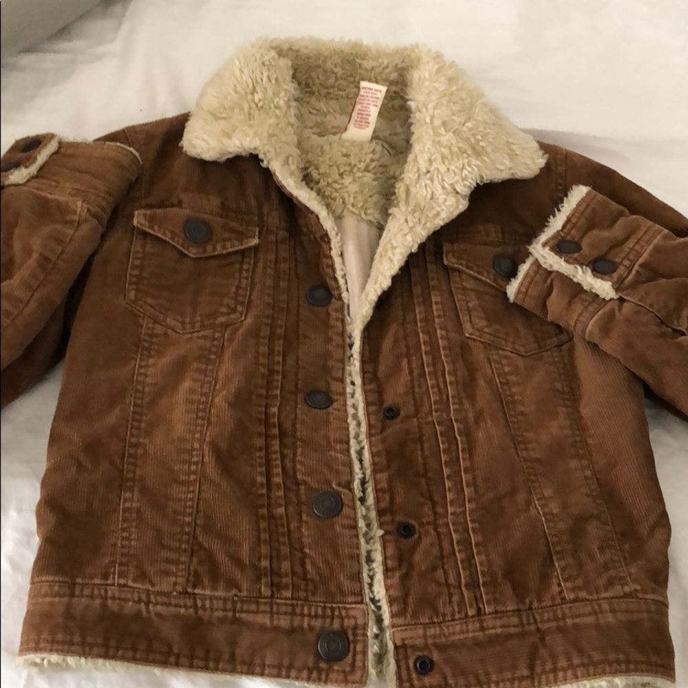 Abercrombie corduroy with fur jacket